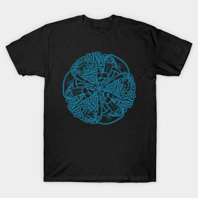 Celtic Triple Goddess - Blue T-Shirt by Dysis23A